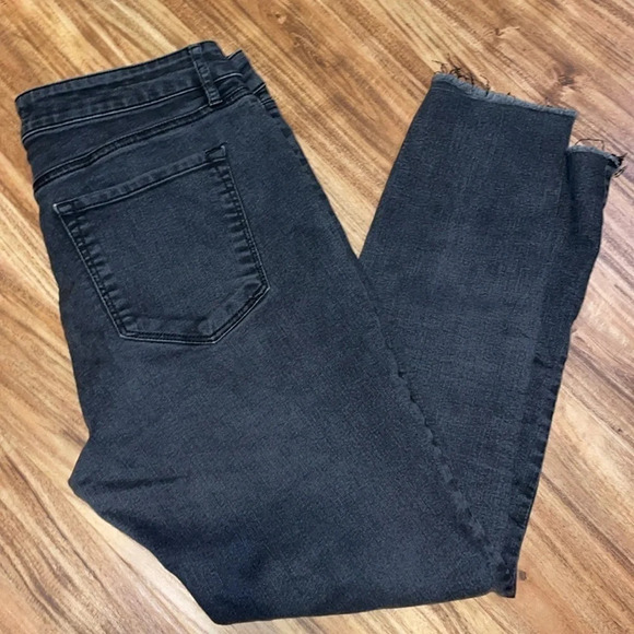 Loft women’s jeans 30 10 curvy skinny mid rise ankle black vintage pants stretch - Picture 4 of 8